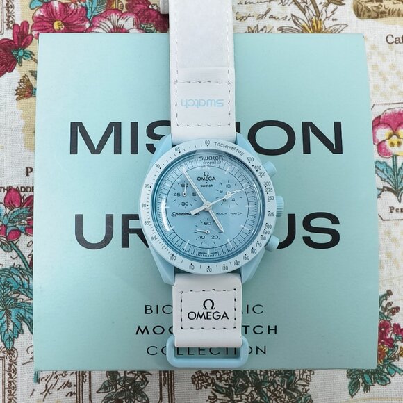 🎊NWT🎊Swatch X Omega MoonSwatch Mission To The Uranus Watch - Picture 1 of 5